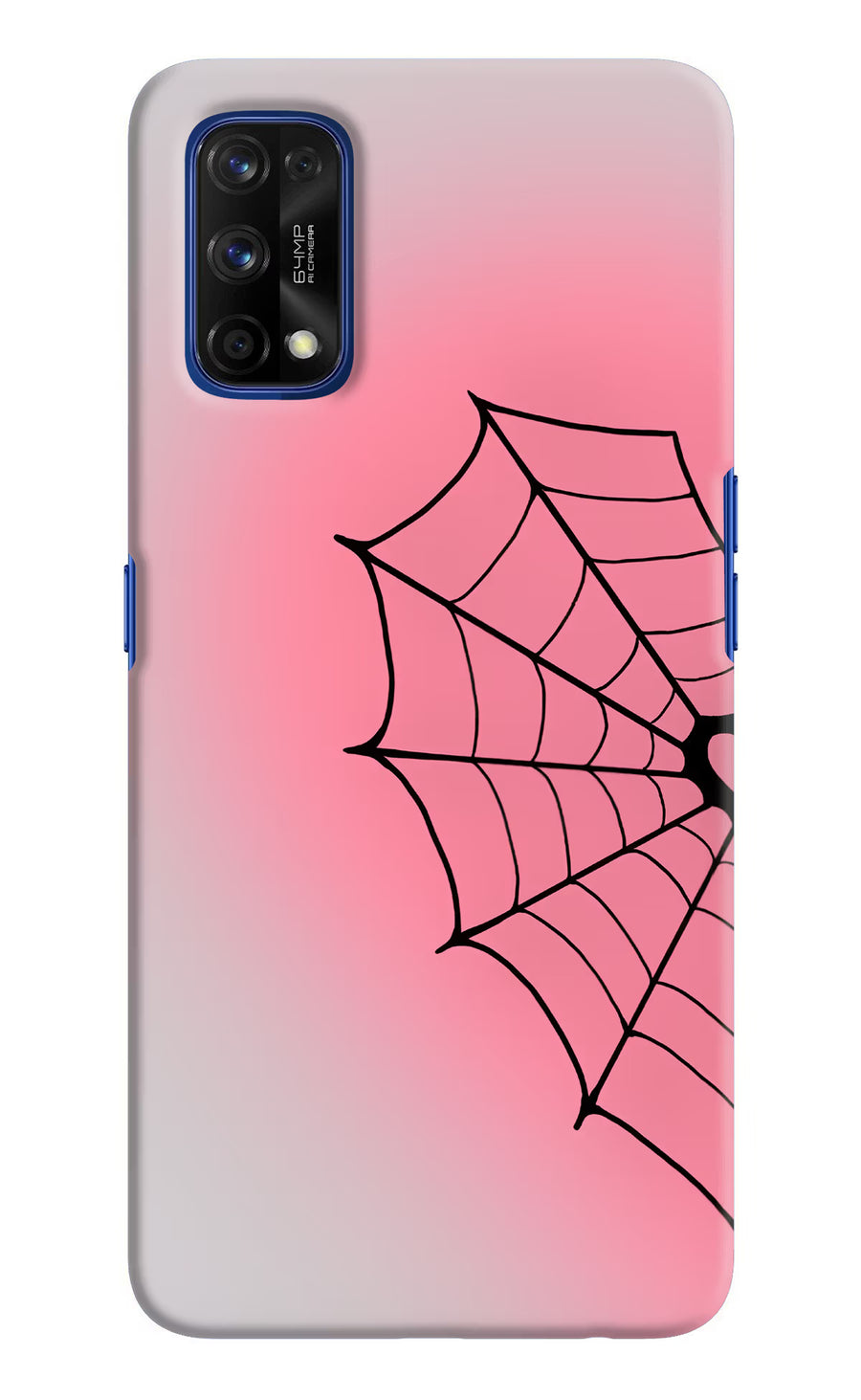 Pink Web Realme 7 Pro Back Cover, Hard case