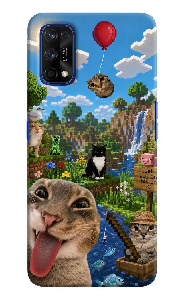 Minecraft Cat Chaos Realme 7 Pro Hard Case Back Cover by Casekaro
