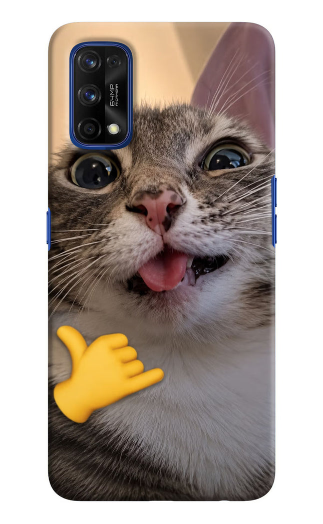 Silly Cat Call Realme 7 Pro Hard Case Back Cover by Casekaro