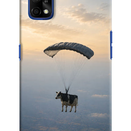 Skydiving Cow Realme 7 Pro Hard Case Back Cover by Casekaro