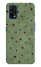 Green Stars Realme 7 Pro Hard Case Back Cover by Casekaro