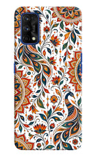 White Mayura Realme 7 Pro Back Cover