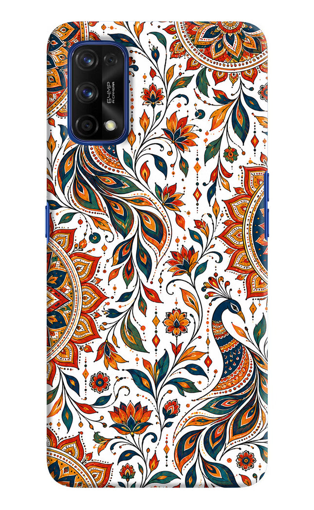 White Mayura Realme 7 Pro Hard Case Back Cover by Casekaro