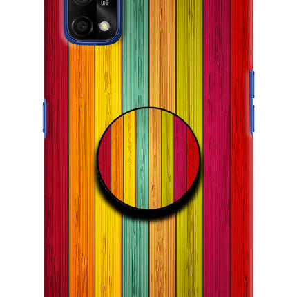 Multicolor Wooden Realme 7 Pro Pop Case by Casekaro