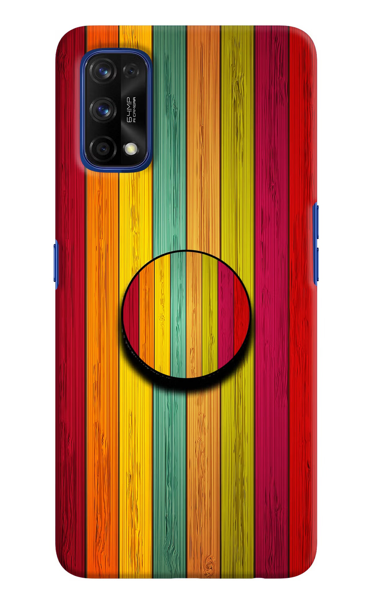 Multicolor Wooden Realme 7 Pro Pop Case by Casekaro