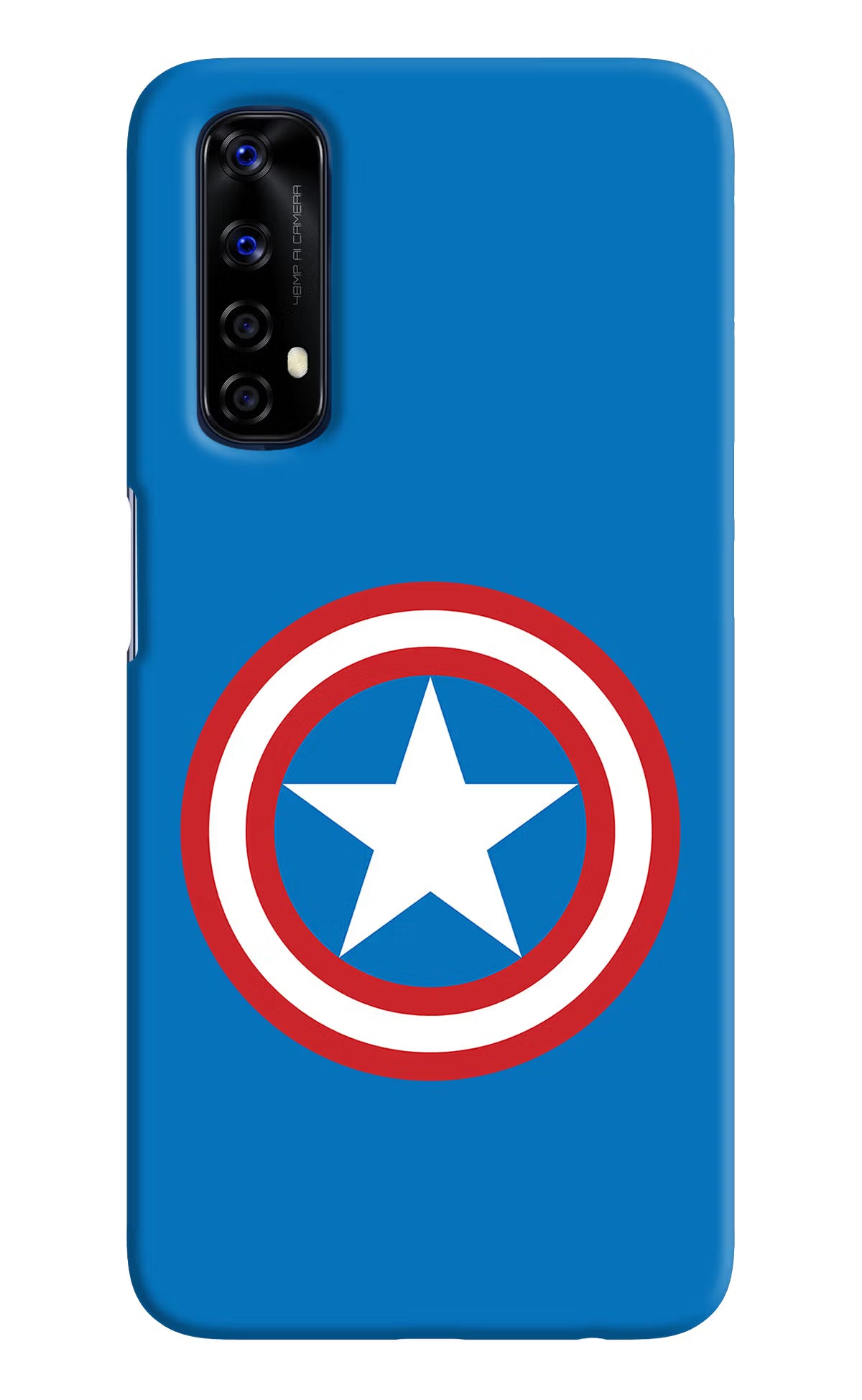 Captain America Logo Realme 7/Narzo 20 Pro Hard Case Back Cover by Casekaro