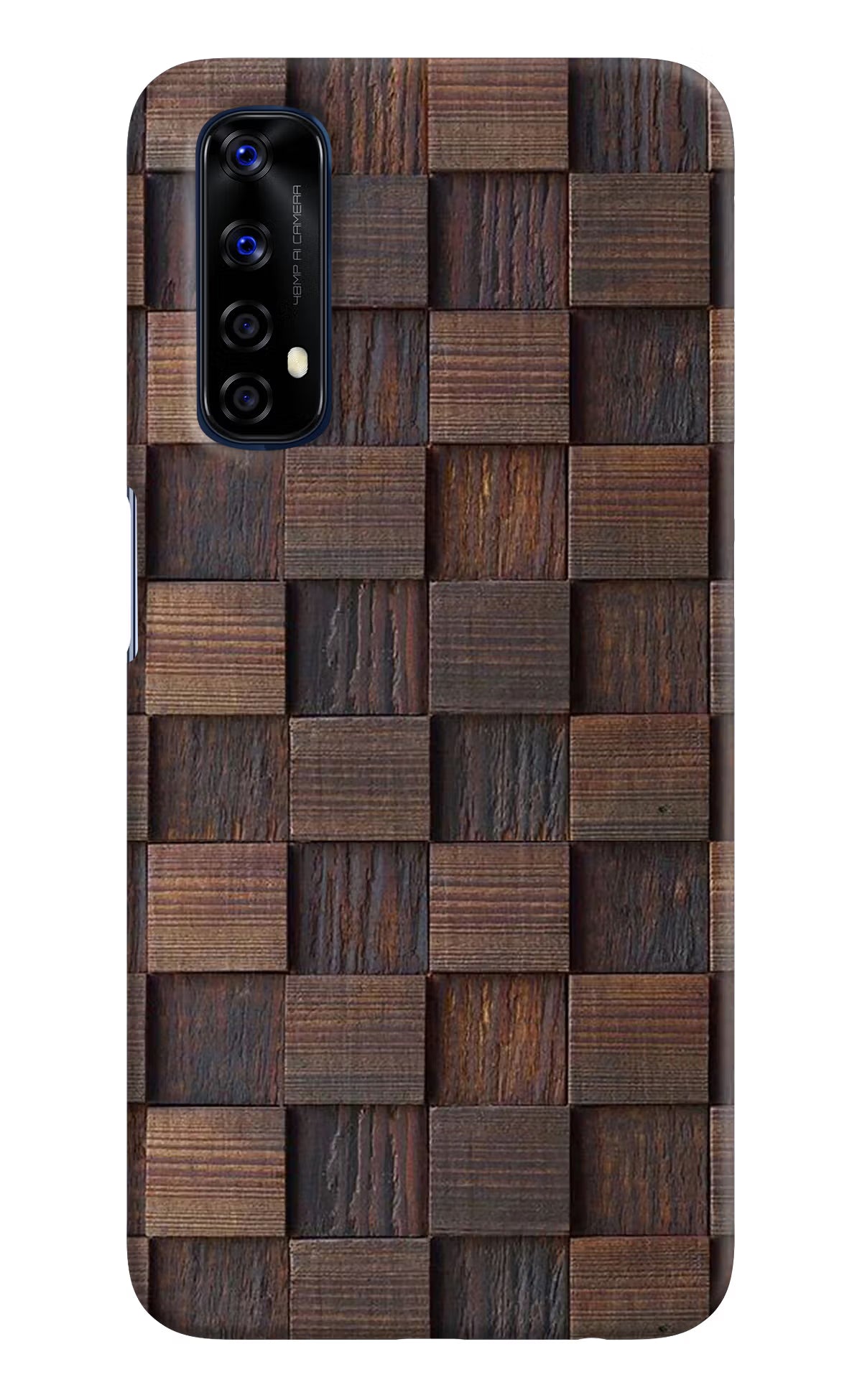 Wooden Cube Design Realme 7/Narzo 20 Pro Hard Case Back Cover by Casekaro