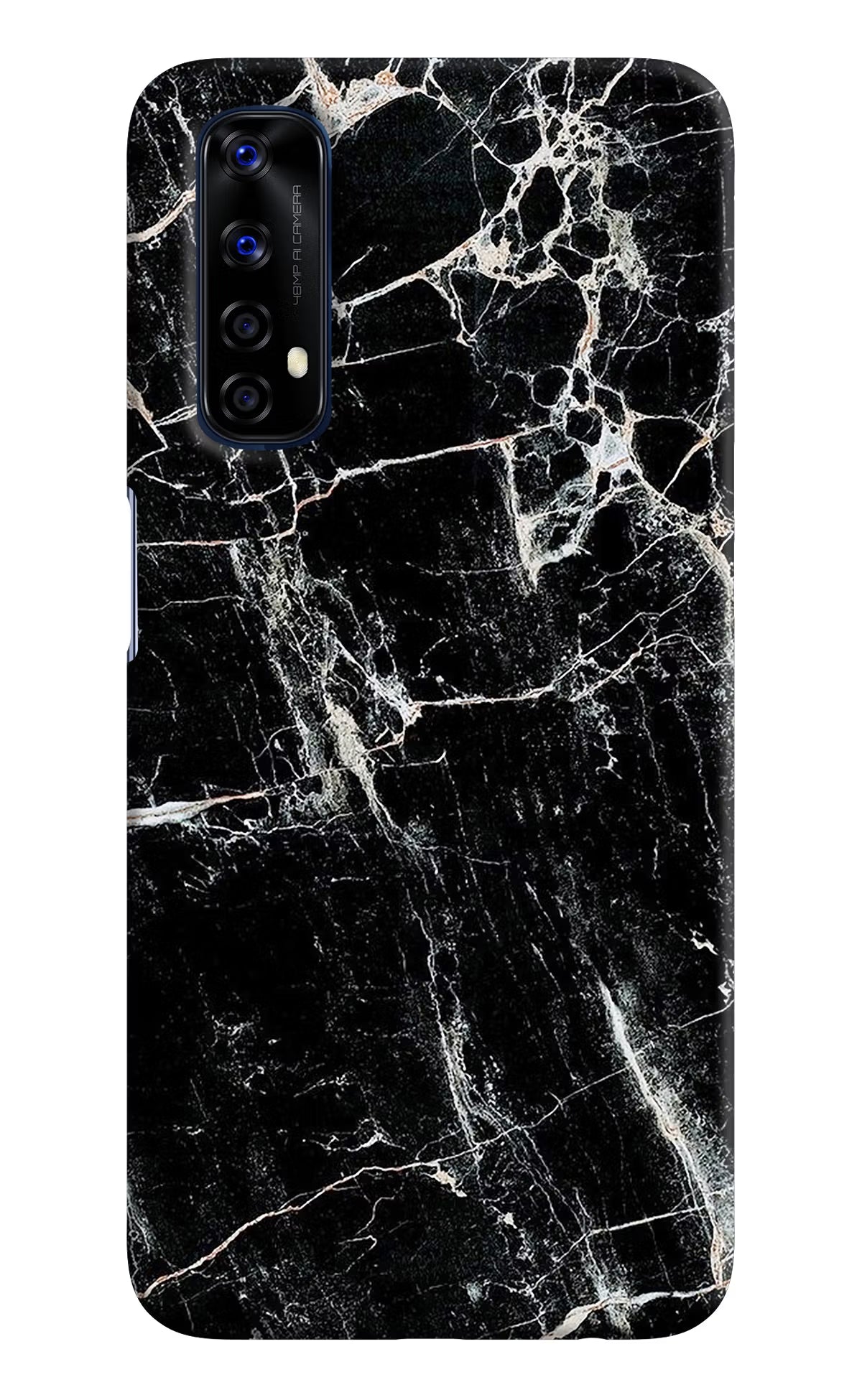 Black Marble Texture Realme 7/Narzo 20 Pro Hard Case Back Cover by Casekaro