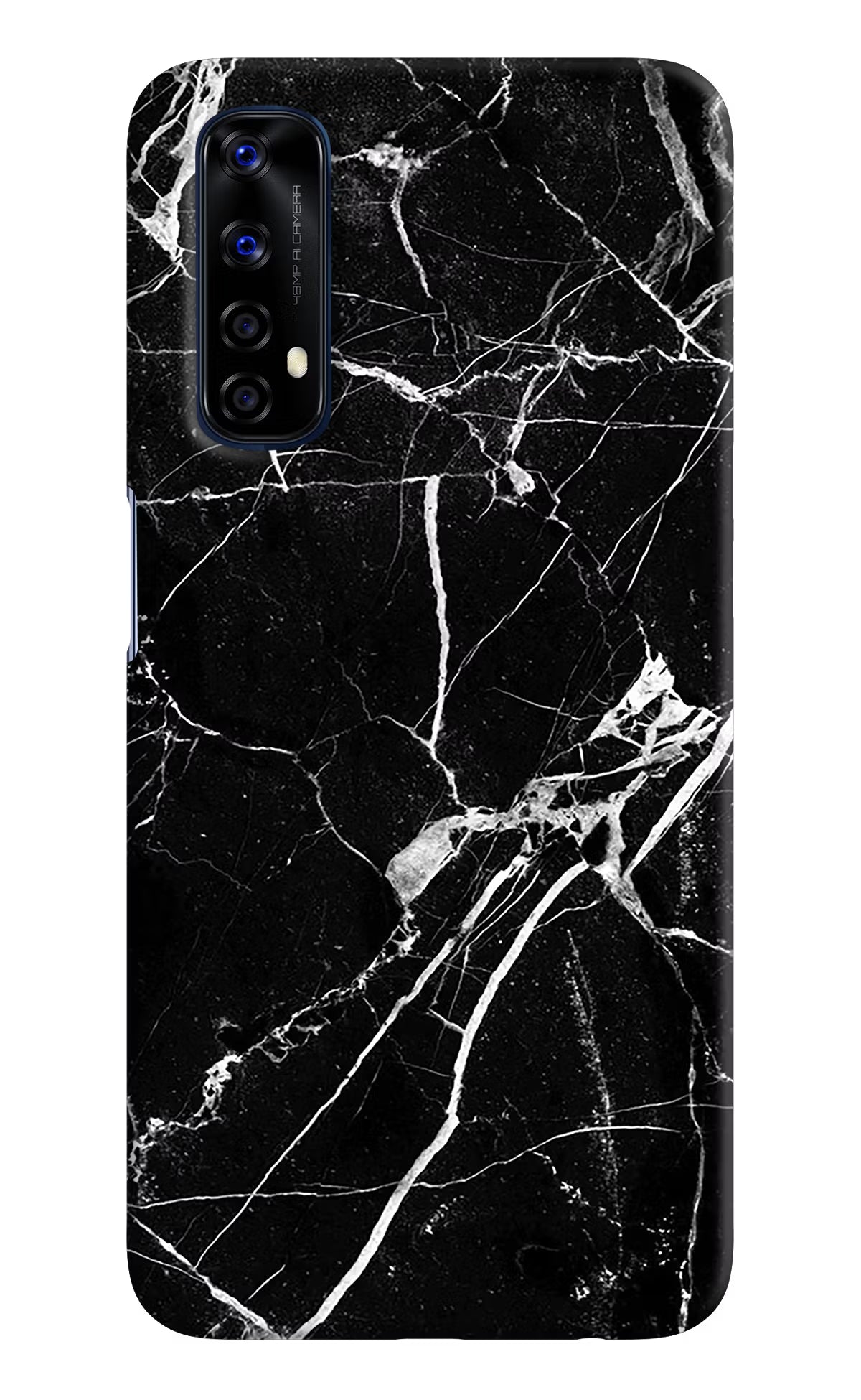 Black Marble Pattern Realme 7/Narzo 20 Pro Hard Case Back Cover by Casekaro
