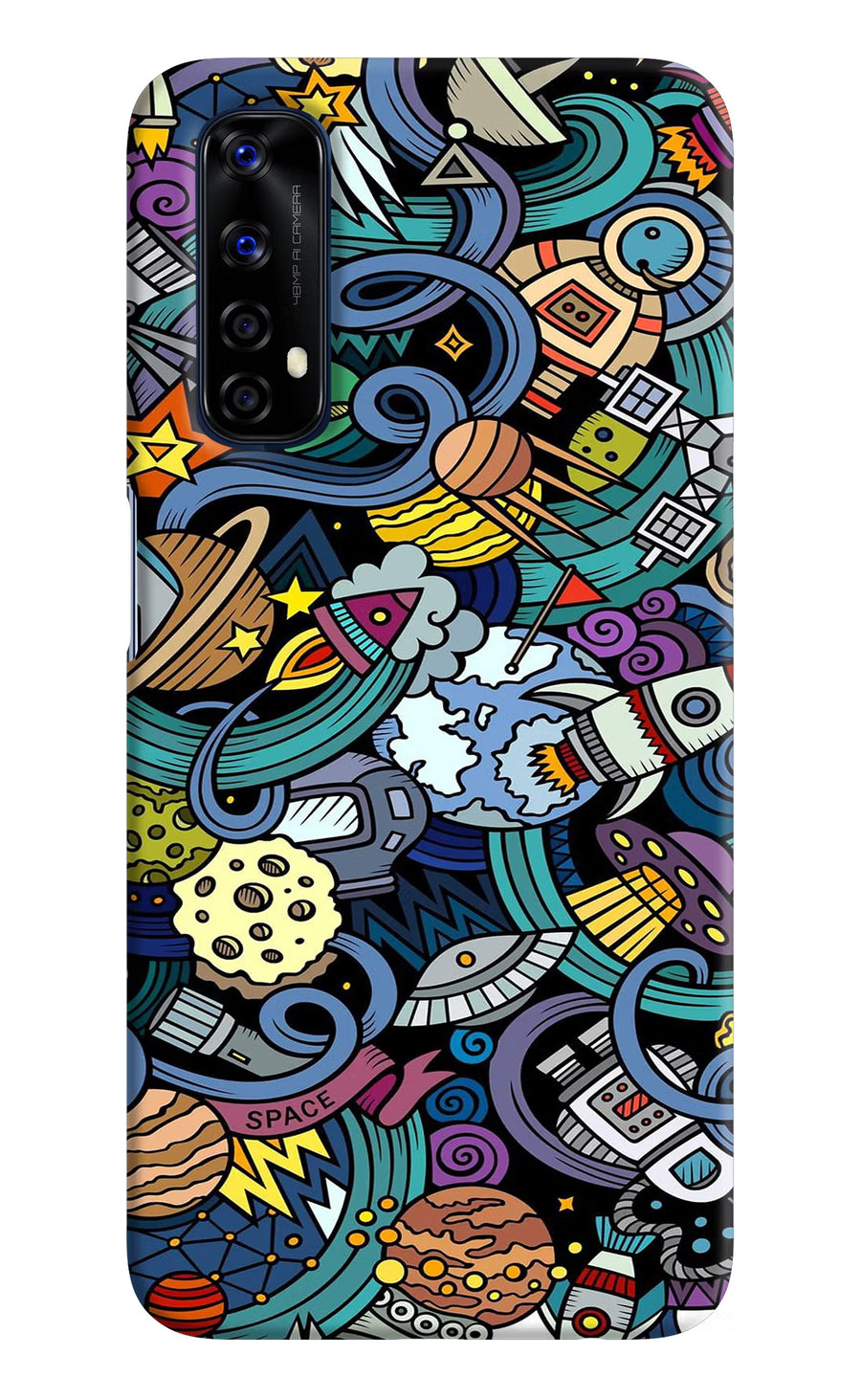 Space Abstract Realme 7/Narzo 20 Pro Back Cover, Hard case