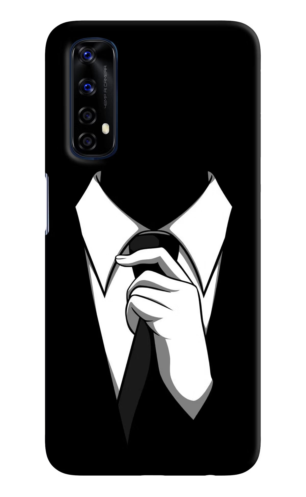 Black Tie Realme 7/Narzo 20 Pro Hard Case Back Cover by Casekaro