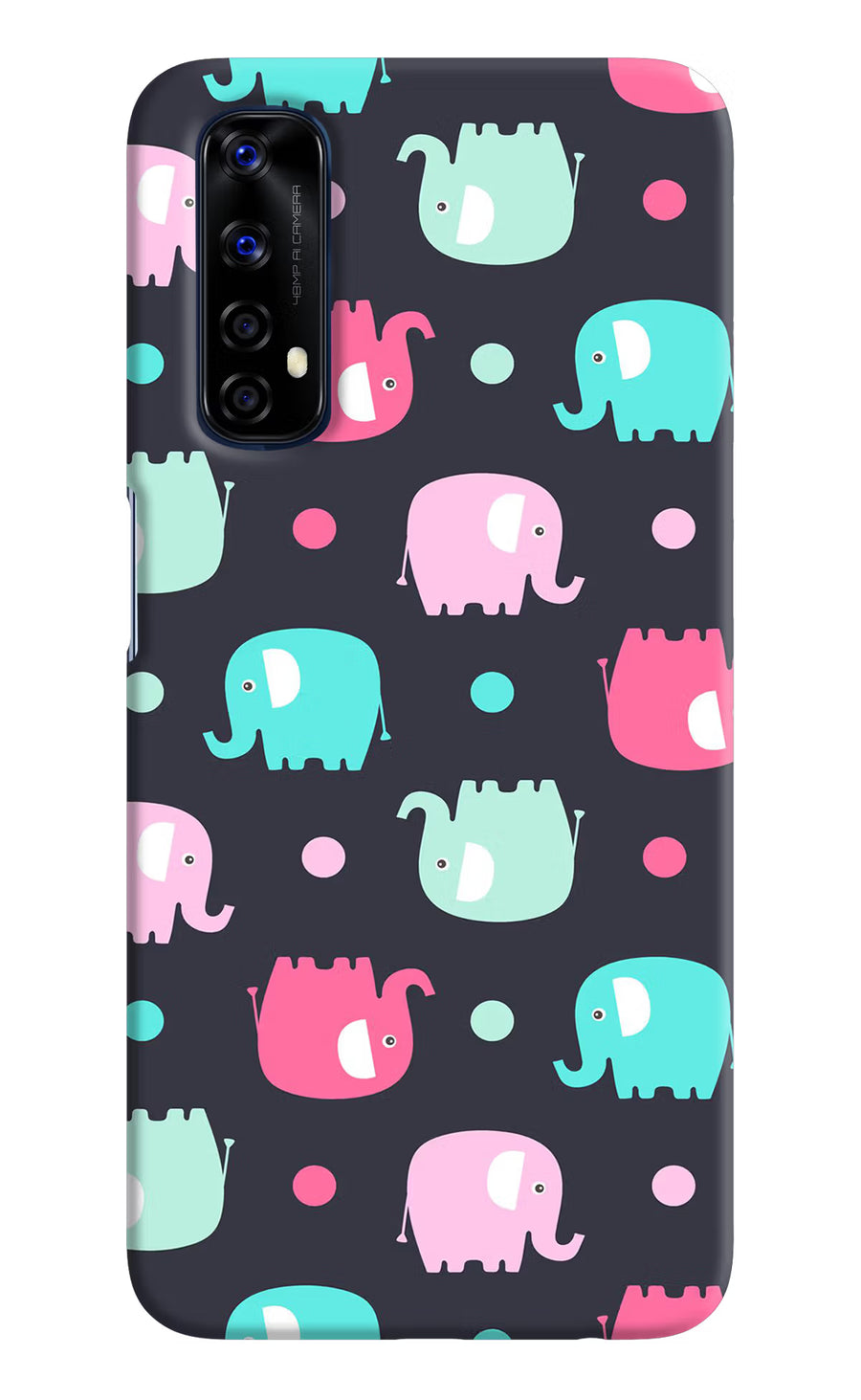 Elephants Realme 7/Narzo 20 Pro Back Cover, Hard case