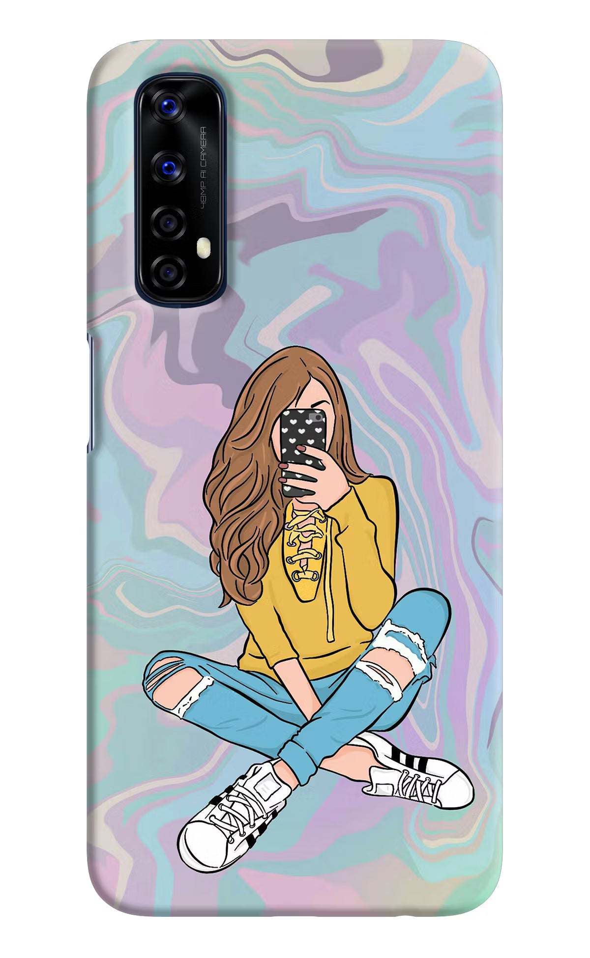 Selfie Girl Realme 7/Narzo 20 Pro Hard Case Back Cover by Casekaro