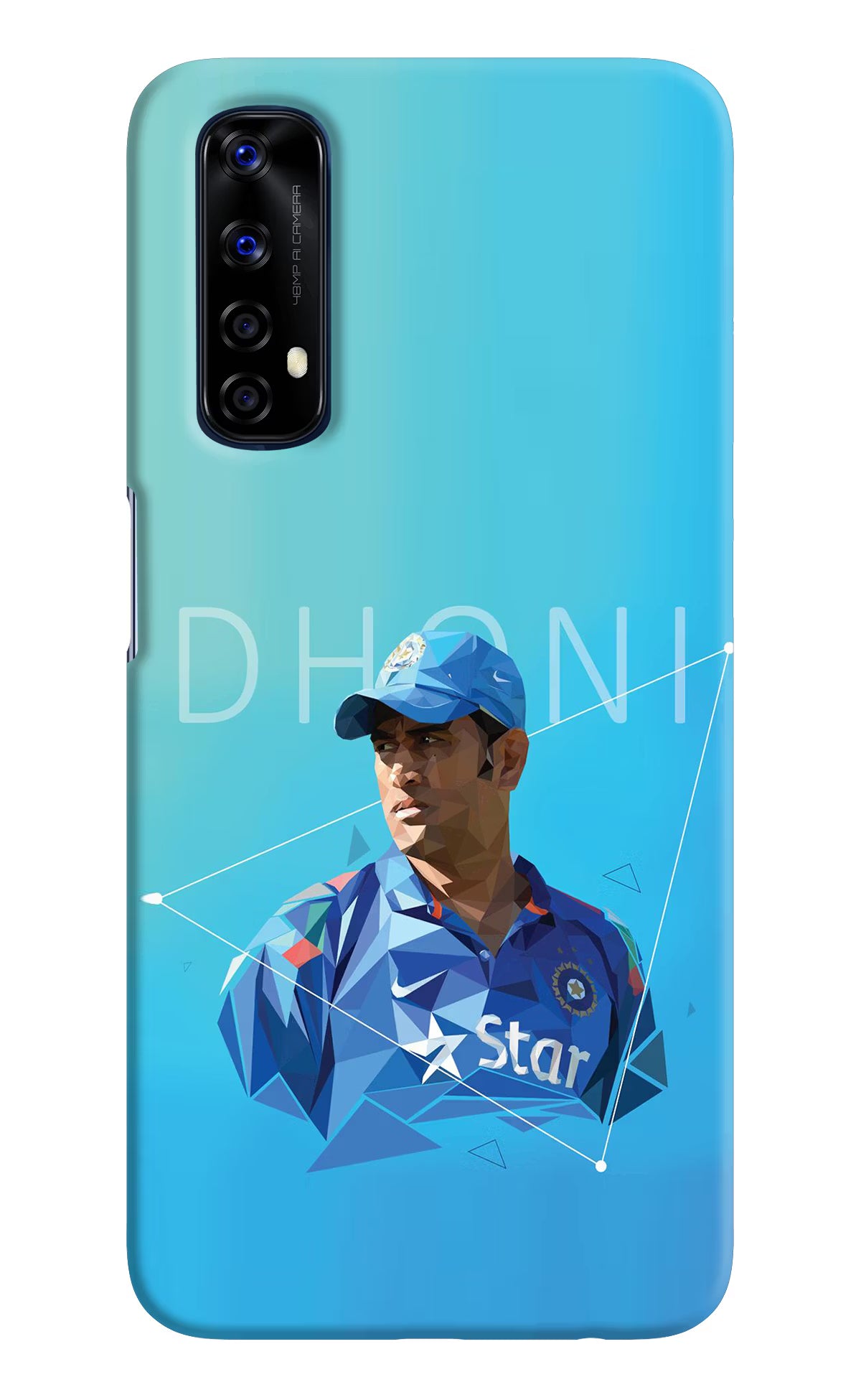 Dhoni Artwork Realme 7/Narzo 20 Pro Hard Case Back Cover by Casekaro