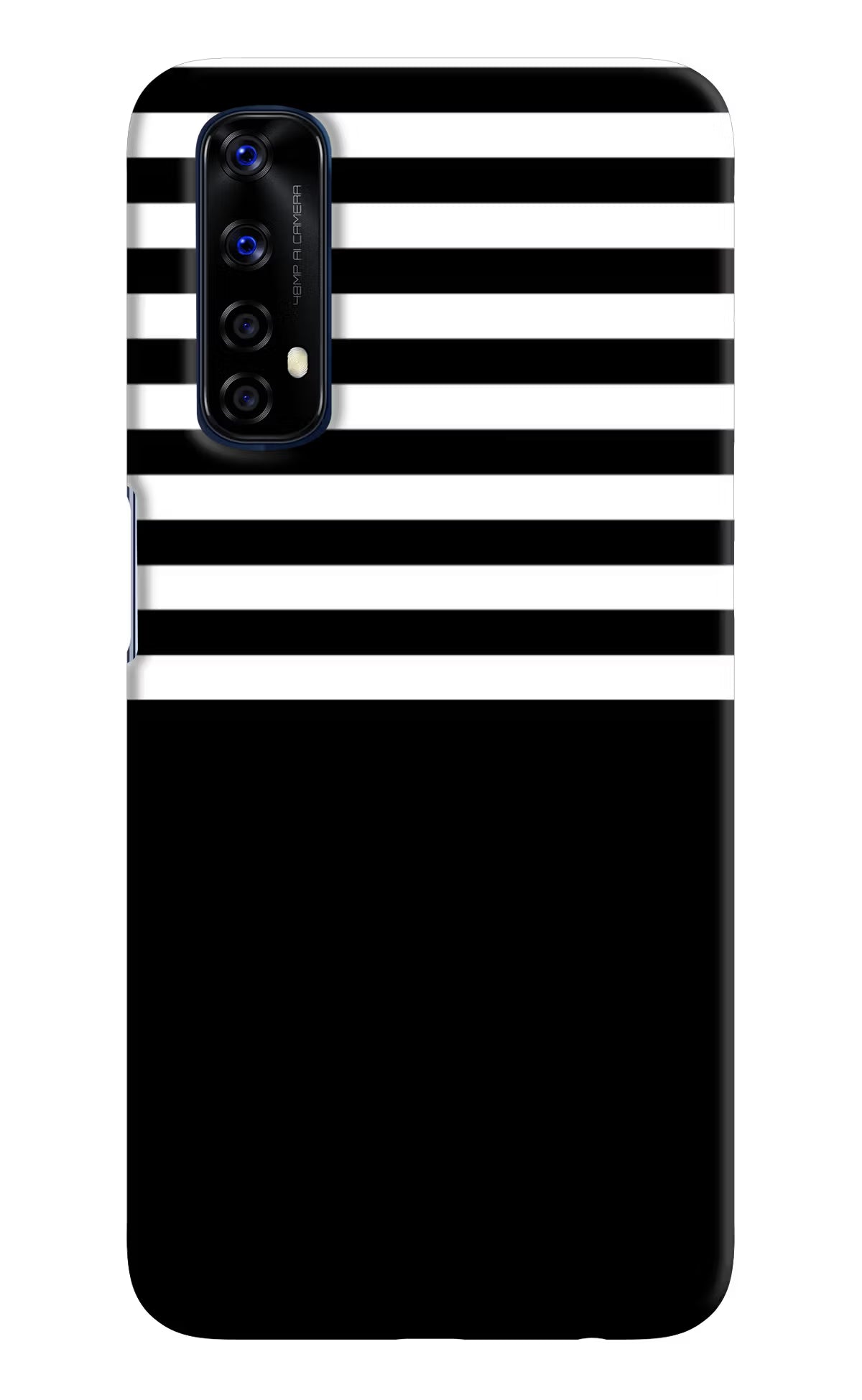 Black and White Print Realme 7/Narzo 20 Pro Hard Case Back Cover by Casekaro