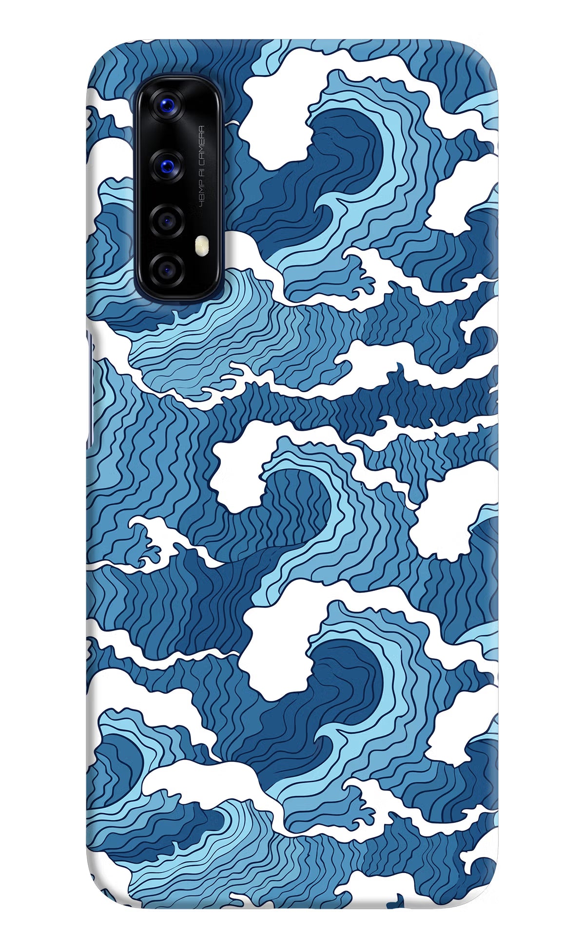 Blue Waves Realme 7/Narzo 20 Pro Hard Case Back Cover by Casekaro