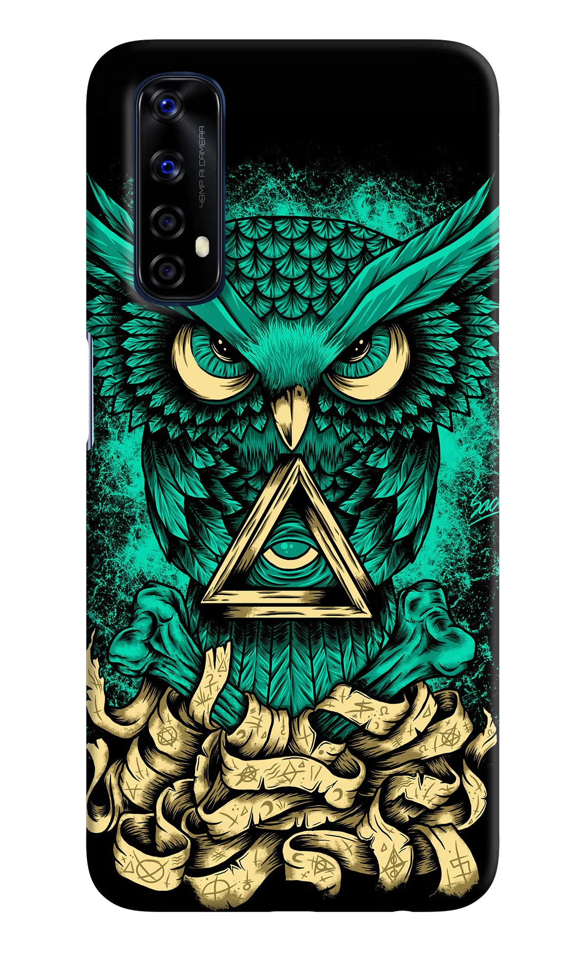 Green Owl Realme 7/Narzo 20 Pro Hard Case Back Cover by Casekaro