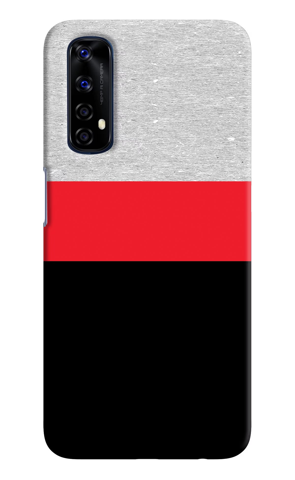 Tri Color Pattern Realme 7/Narzo 20 Pro Hard Case Back Cover by Casekaro