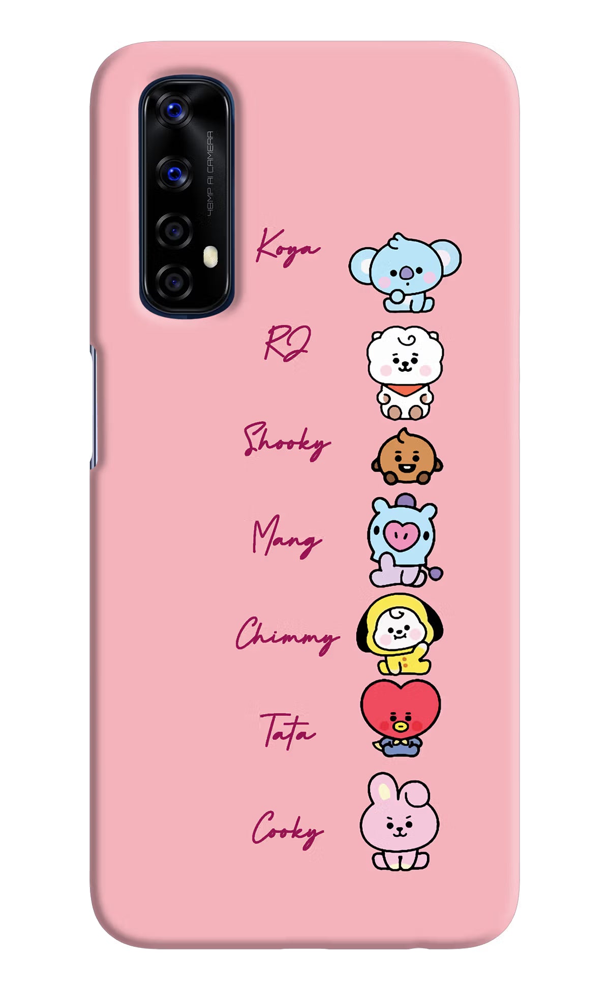 BTS names Realme 7/Narzo 20 Pro Hard Case Back Cover by Casekaro