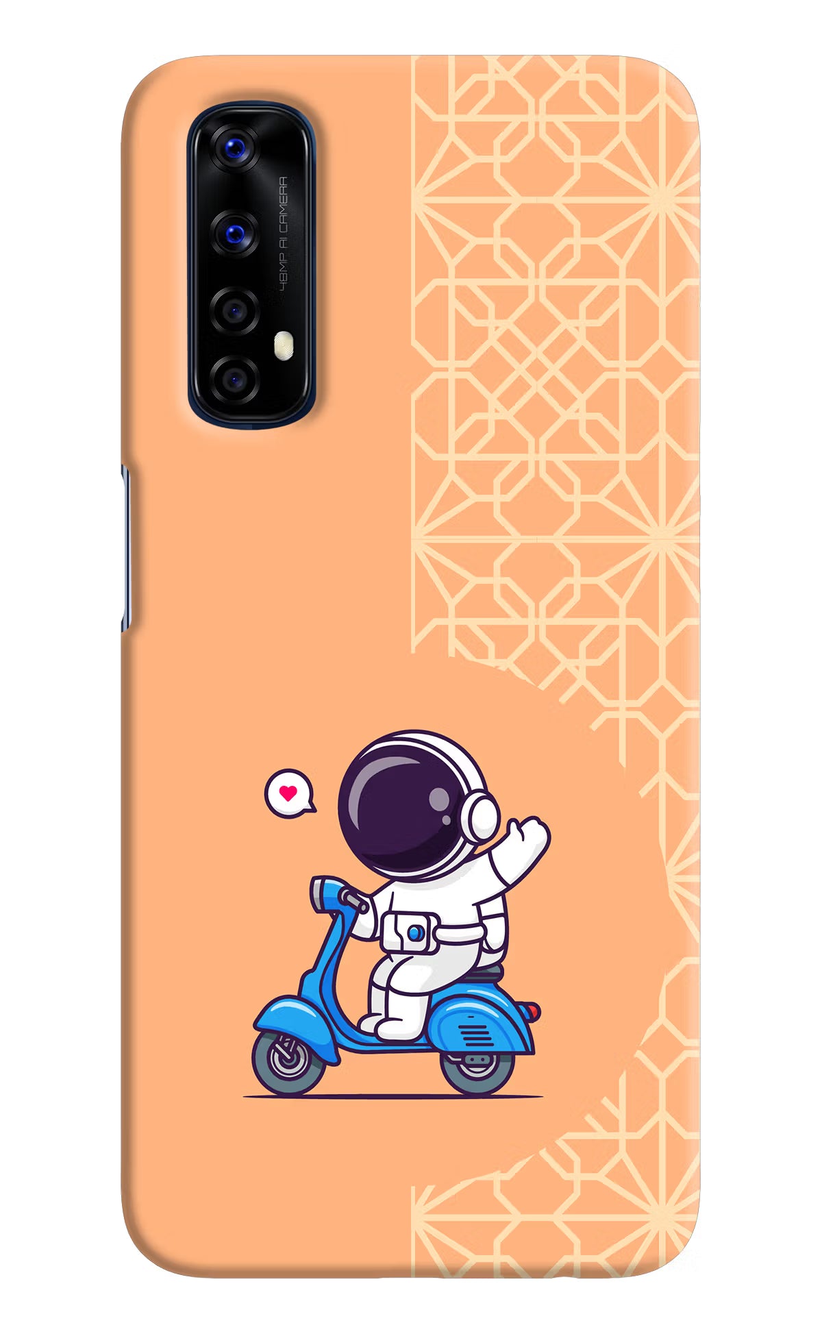 Cute Astronaut Riding Realme 7/Narzo 20 Pro Hard Case Back Cover by Casekaro