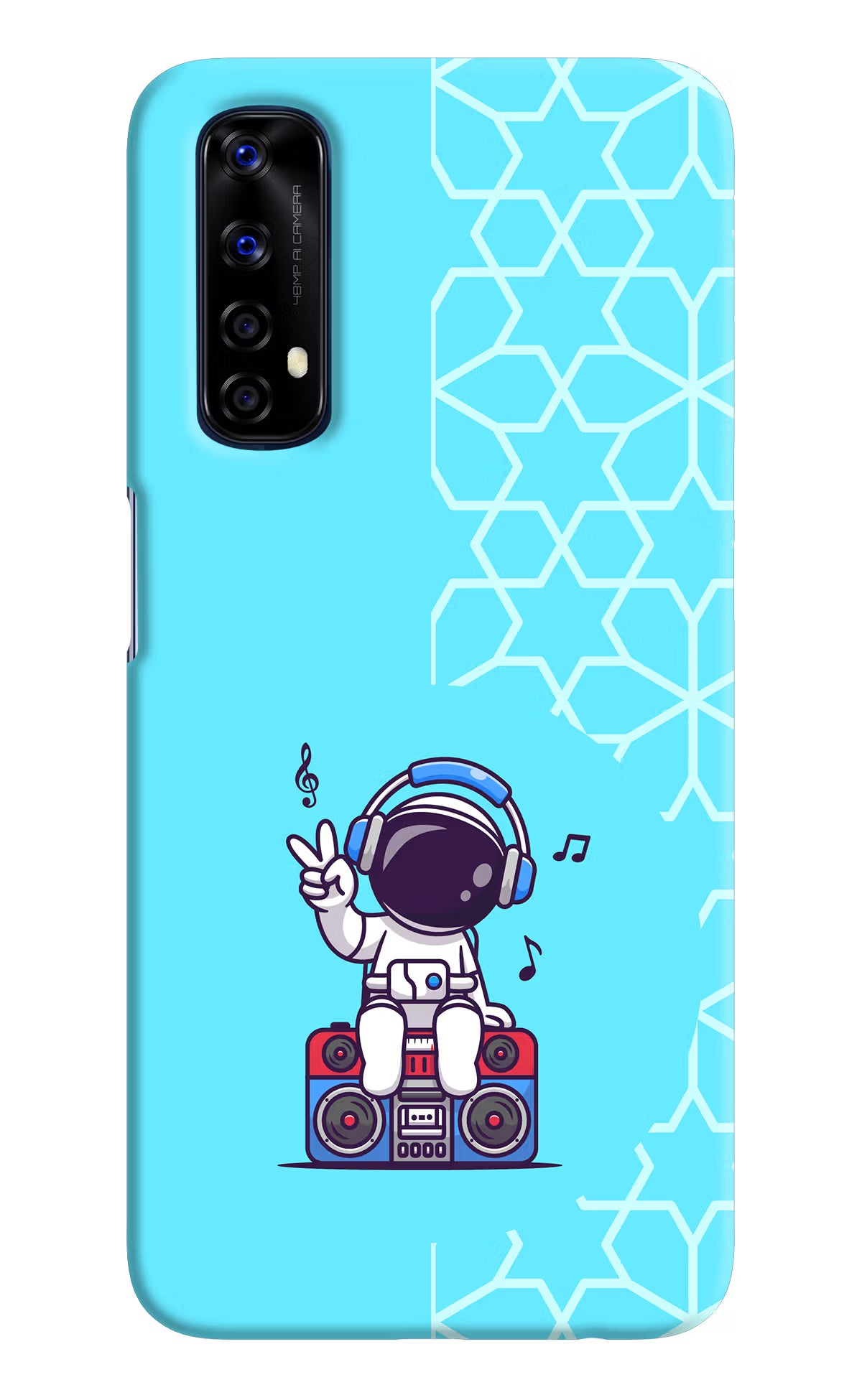 Cute Astronaut Chilling Realme 7/Narzo 20 Pro Hard Case Back Cover by Casekaro
