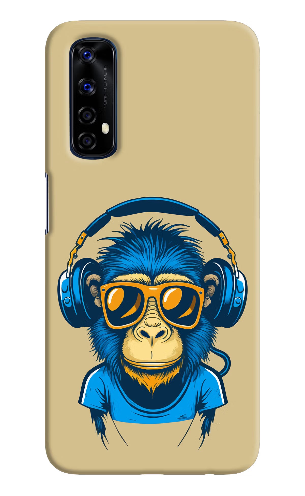 Monkey Headphone Realme 7/Narzo 20 Pro Hard Case Back Cover by Casekaro