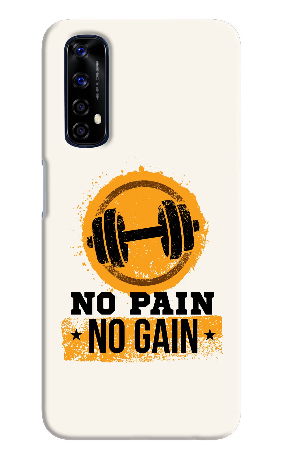 No Pain No Gain Realme 7/Narzo 20 Pro Hard Case Back Cover by Casekaro