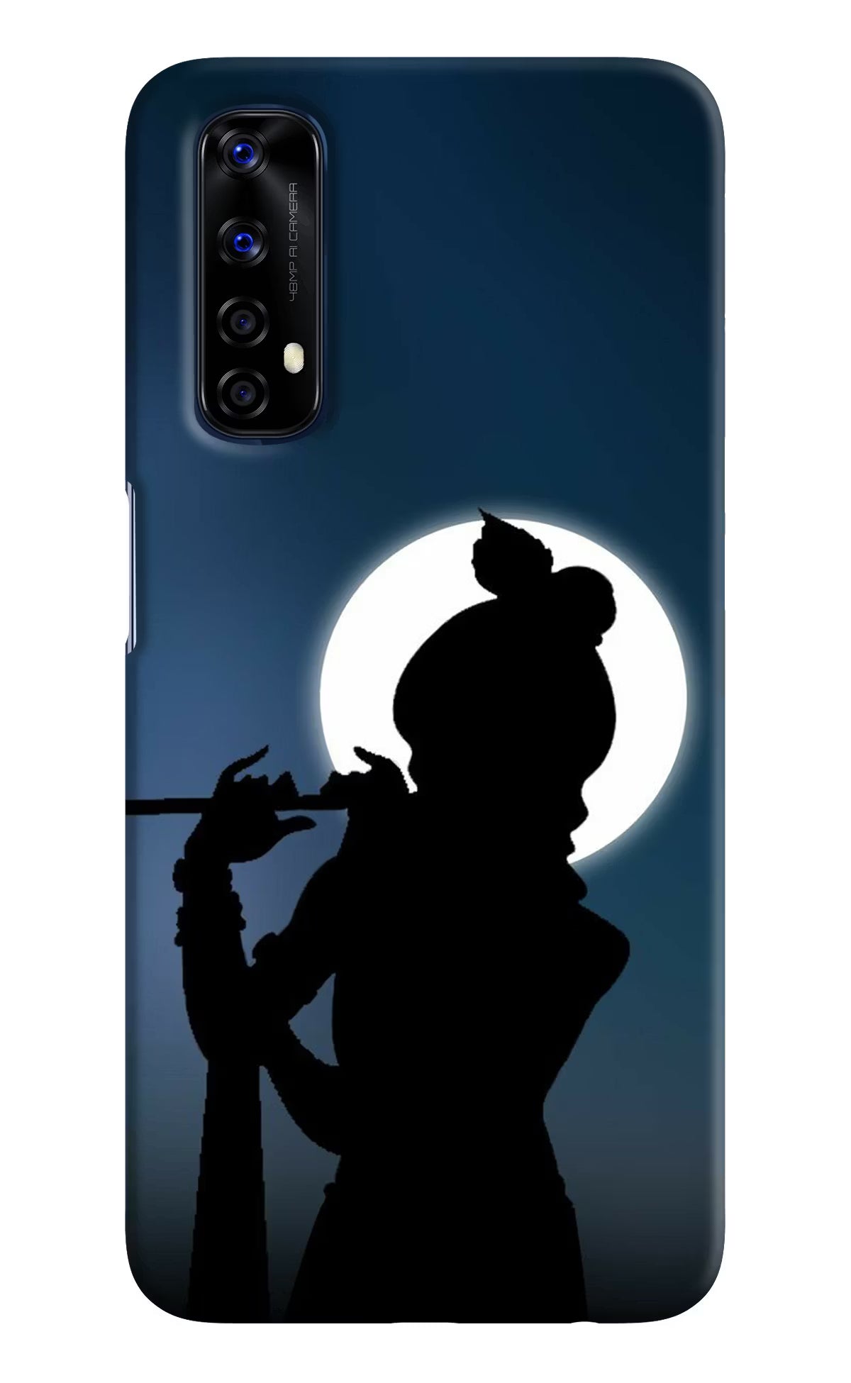 Shri Krishna Silhouette Realme 7/Narzo 20 Pro Hard Case Back Cover by Casekaro