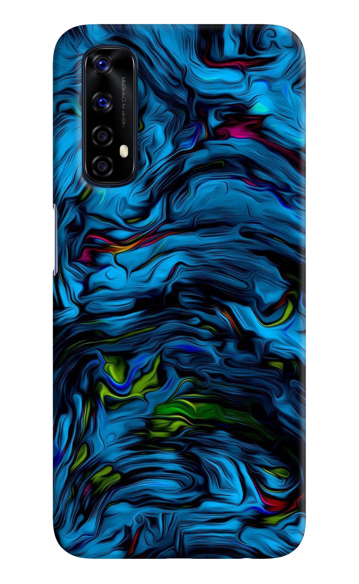 Dark Blue Abstract Realme 7/Narzo 20 Pro Hard Case Back Cover by Casekaro