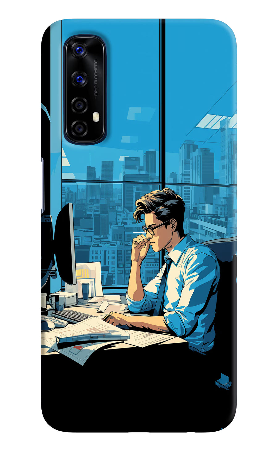 Focused Hustler (AI Generated) Realme 7/Narzo 20 Pro Back Cover, Hard case