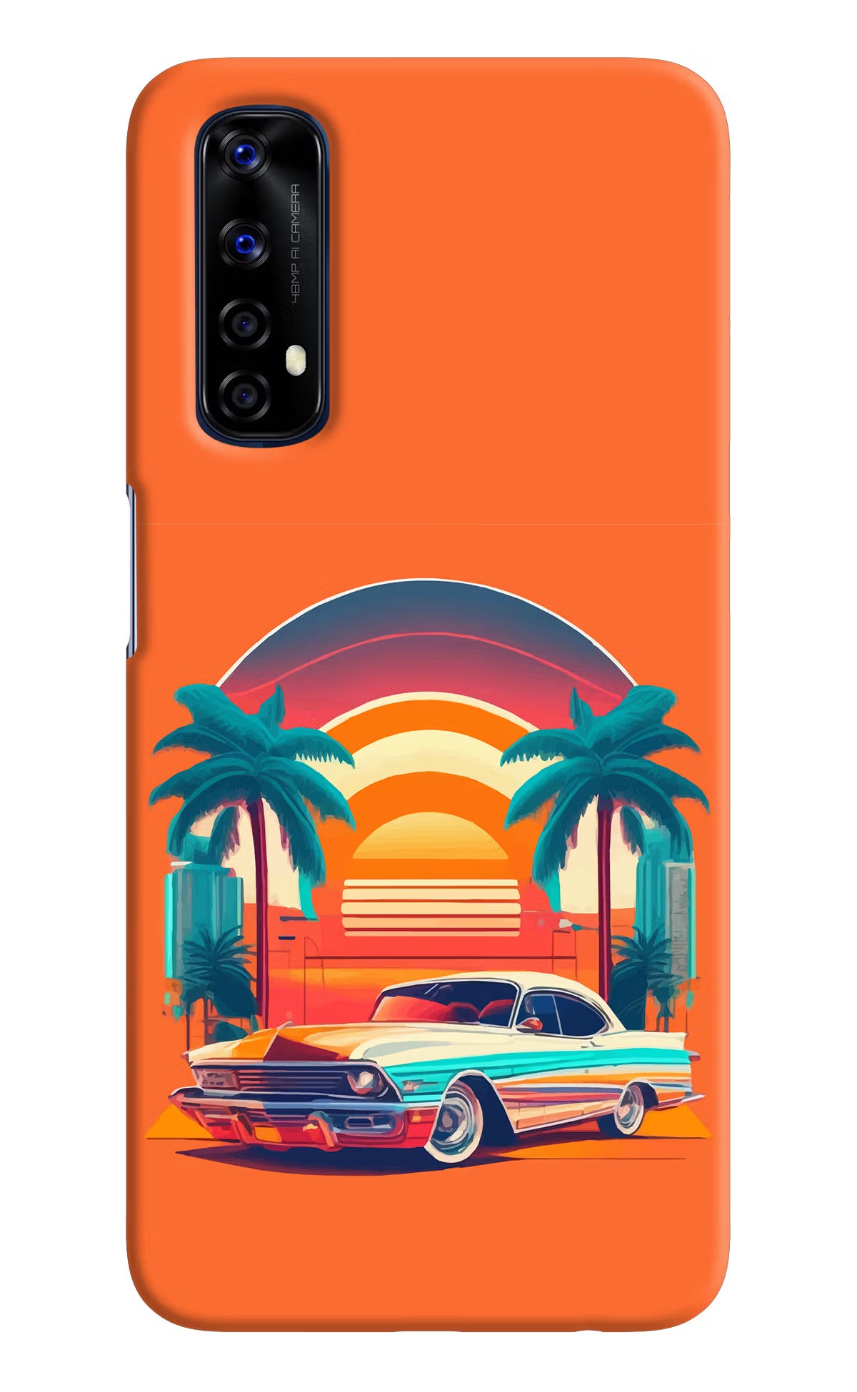 Palm Drive 80s Realme 7/Narzo 20 Pro Hard Case Back Cover by Casekaro
