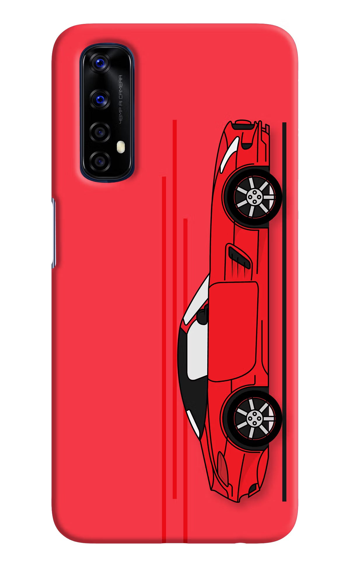 Red Velocity Realme 7/Narzo 20 Pro Hard Case Back Cover by Casekaro