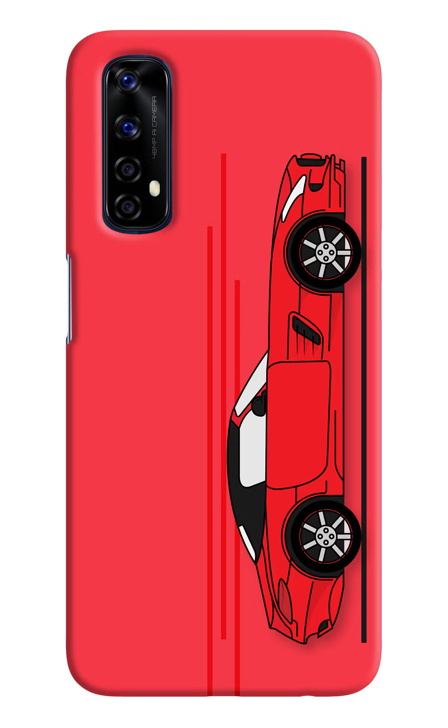 Red Velocity Realme 7/Narzo 20 Pro Back Cover, Hard case