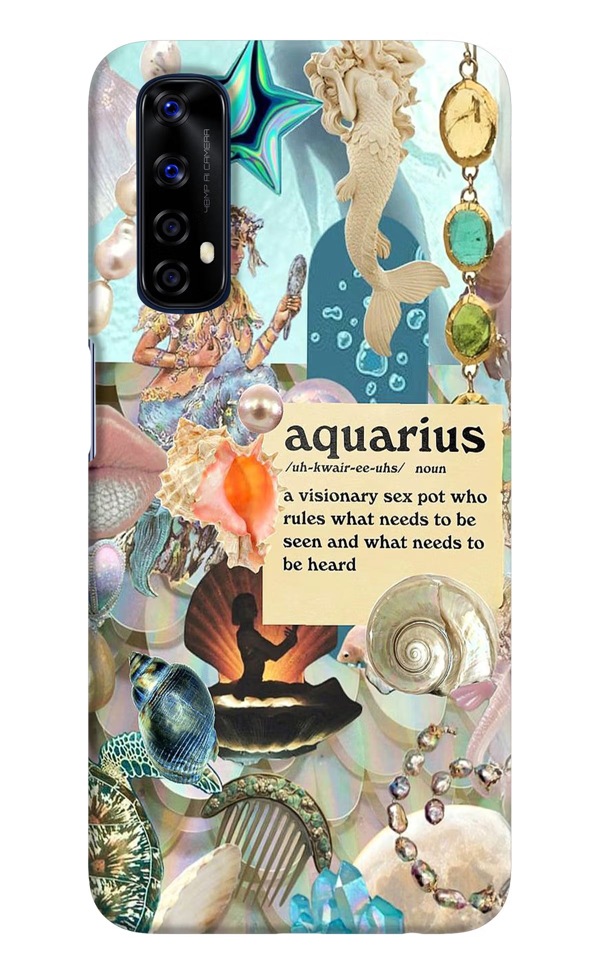 Aquarius Zodiac Realme 7/Narzo 20 Pro Hard Case Back Cover by Casekaro