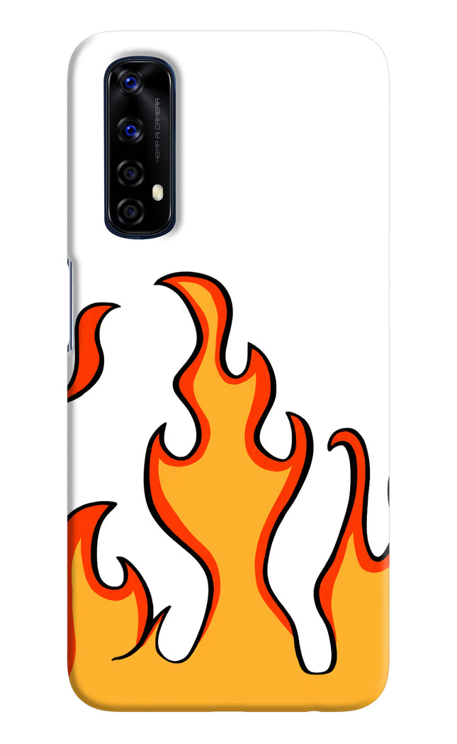 Fired Up – White Realme 7/Narzo 20 Pro Hard Case Back Cover by Casekaro