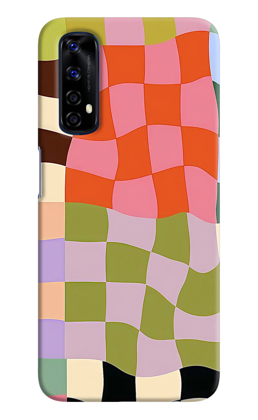 Wavy Grid Realme 7/Narzo 20 Pro Back Cover, Hard case