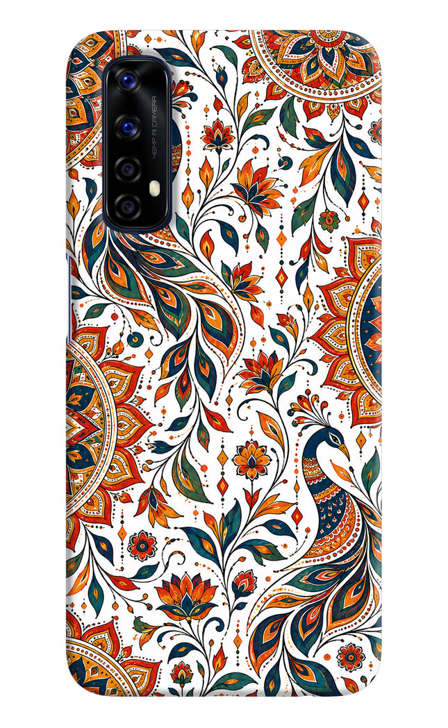 White Mayura Realme 7/Narzo 20 Pro Hard Case Back Cover by Casekaro