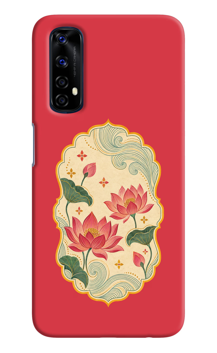 Pink Lotus Realme 7/Narzo 20 Pro Back Cover, Hard case