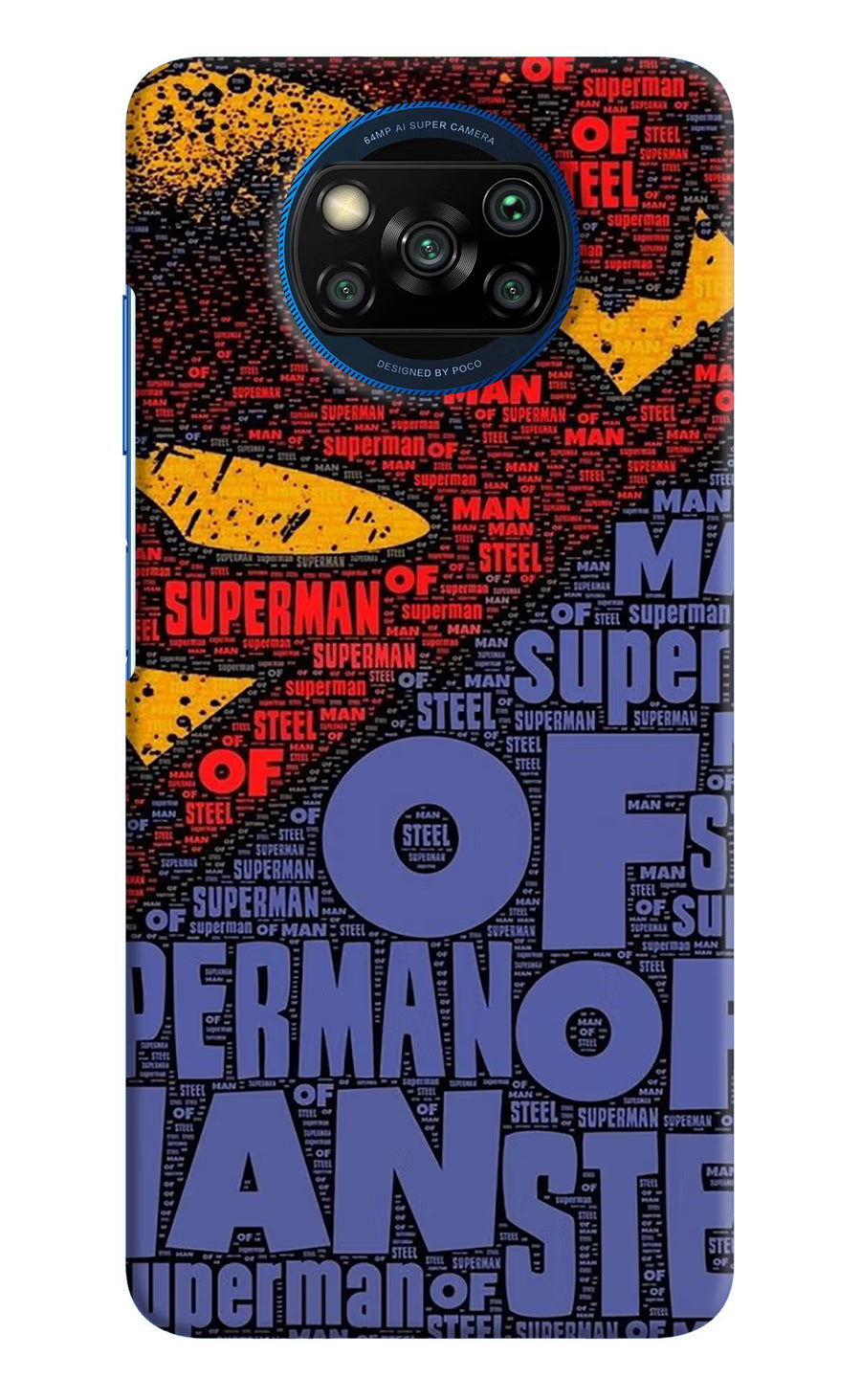 Superman Poco X3/X3 Pro Back Cover, Hard case
