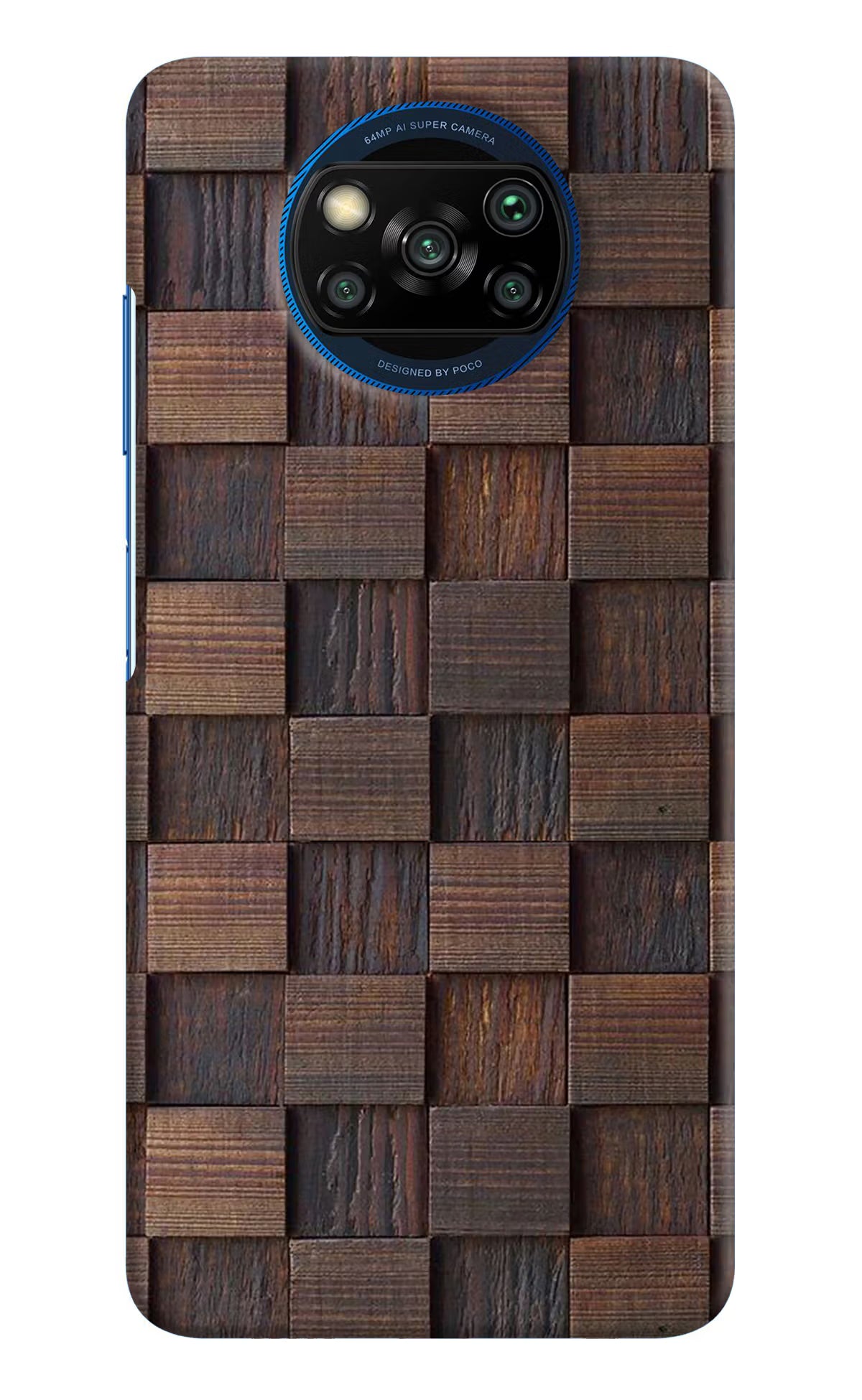 Wooden Cube Design Poco X3/X3 Pro Hard Case Back Cover by Casekaro