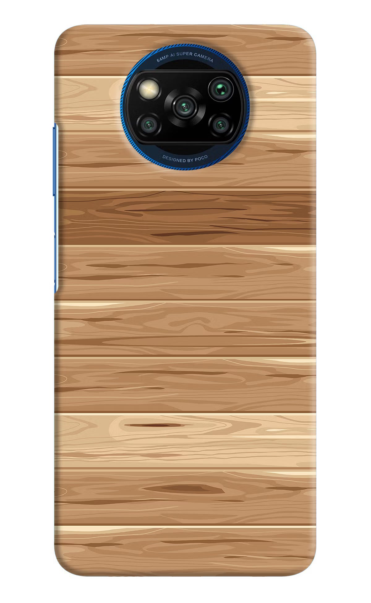 Wooden Vector Poco X3/X3 Pro Hard Case Back Cover by Casekaro