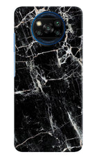 Black Marble Texture Poco X3/X3 Pro Hard Case Back Cover by Casekaro