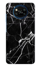Black Marble Pattern Poco X3/X3 Pro Hard Case Back Cover by Casekaro