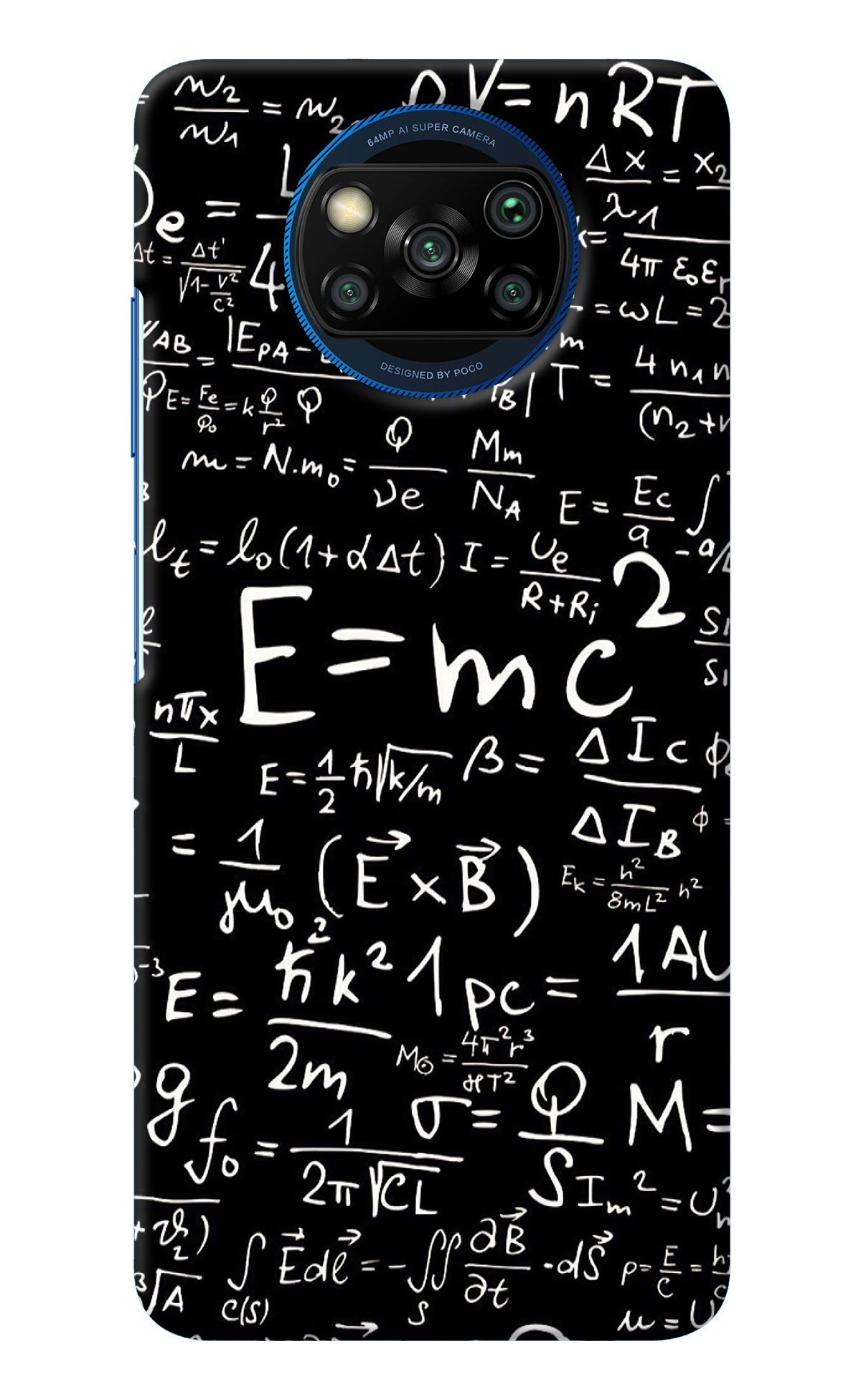 Physics Albert Einstein Formula Poco X3/X3 Pro Back Cover