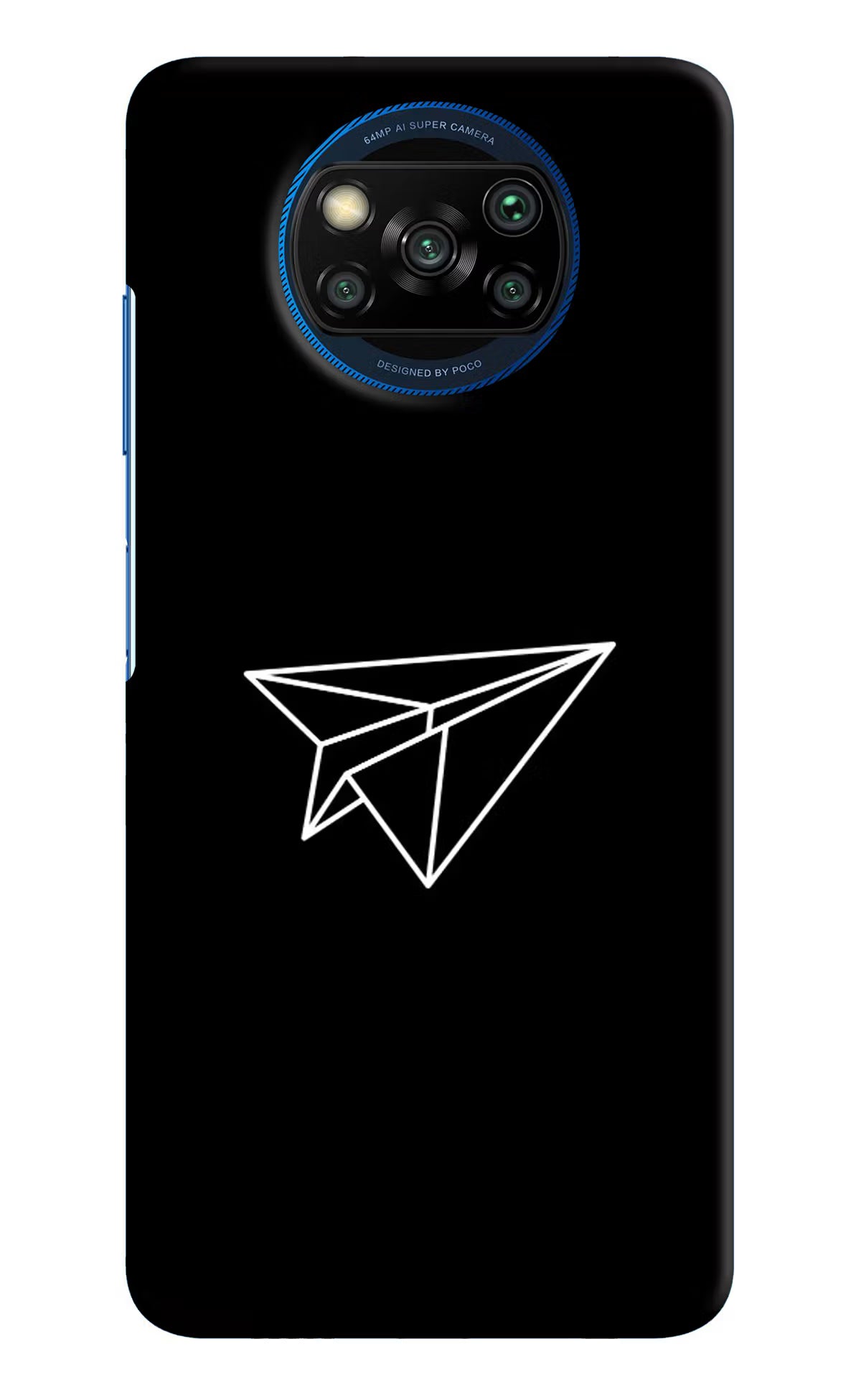 Paper Plane White Poco X3/X3 Pro Hard Case Back Cover by Casekaro