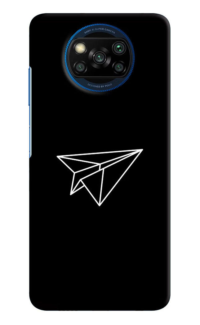 Paper Plane White Poco X3/X3 Pro Hard Case Back Cover by Casekaro