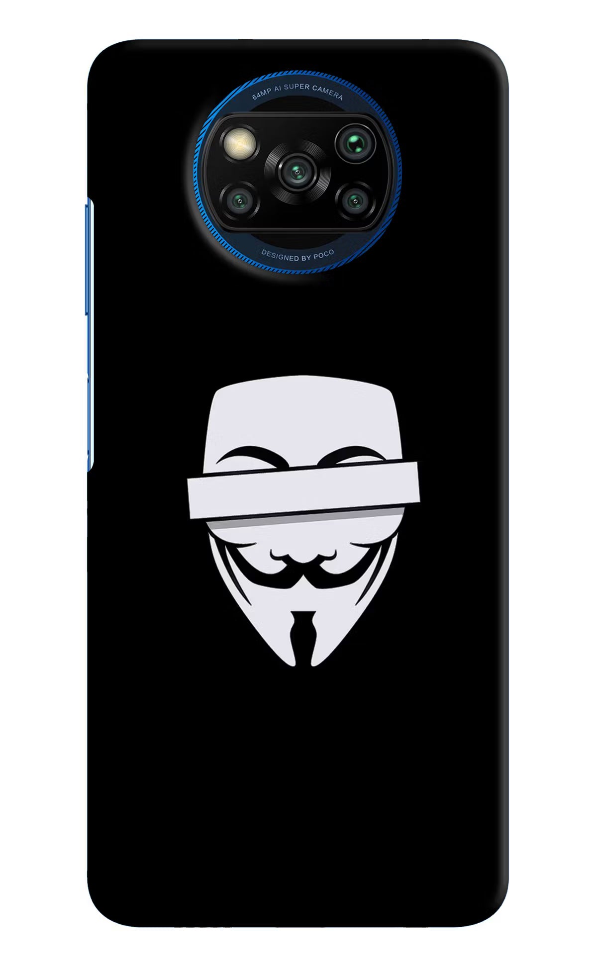 Anonymous Face Poco X3/X3 Pro Hard Case Back Cover by Casekaro