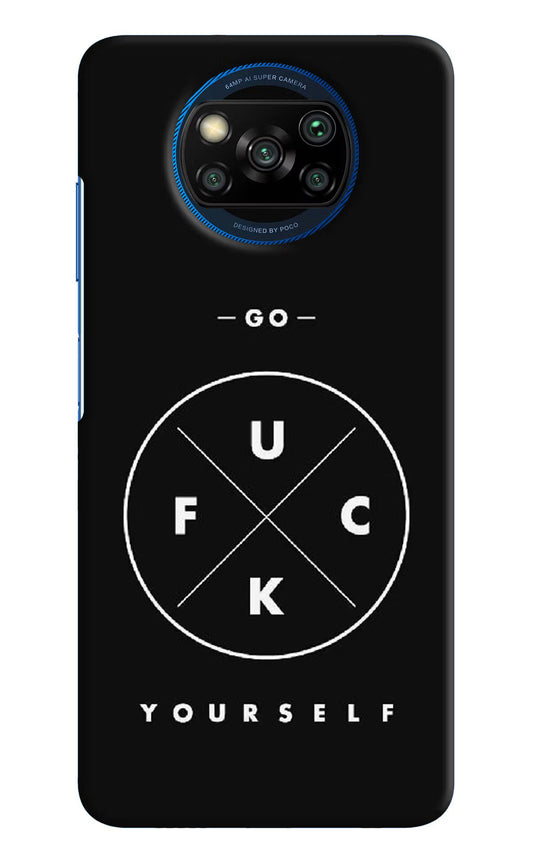 Go Fuck Yourself Poco X3/X3 Pro Hard Case Back Cover by Casekaro