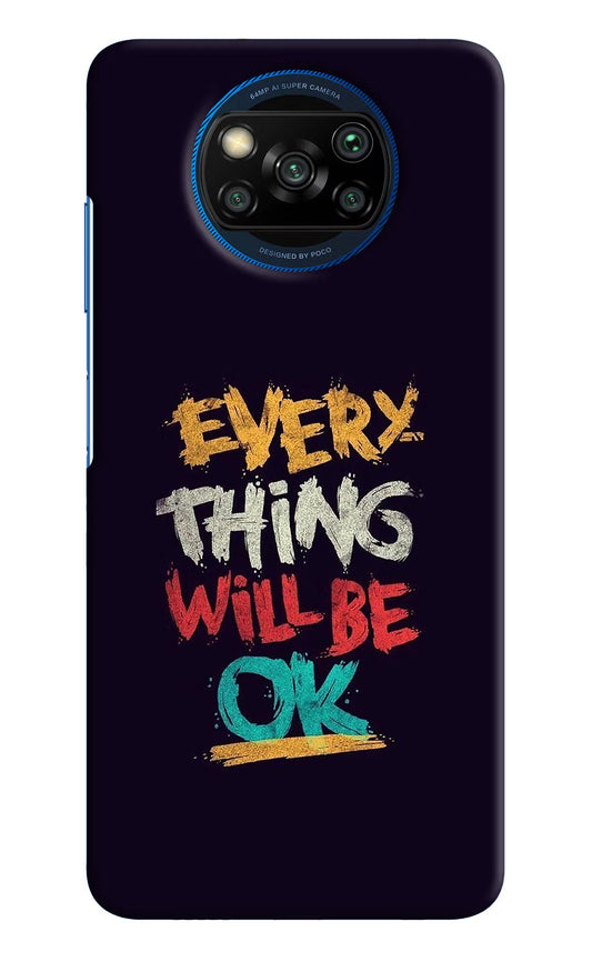 Everything Will Be Ok Poco X3/X3 Pro Hard Case Back Cover by Casekaro