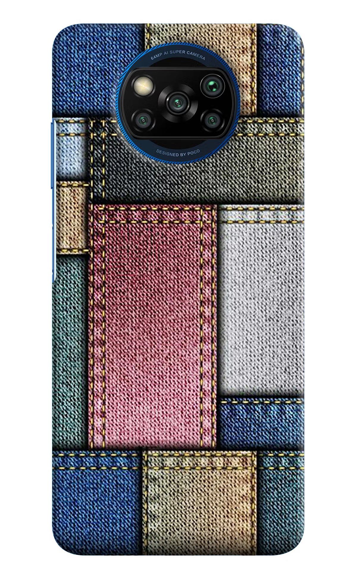 Multicolor Jeans Poco X3/X3 Pro Hard Case Back Cover by Casekaro